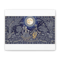 Radha Krishna Moonlit Dance Matte Canvas Wall Art