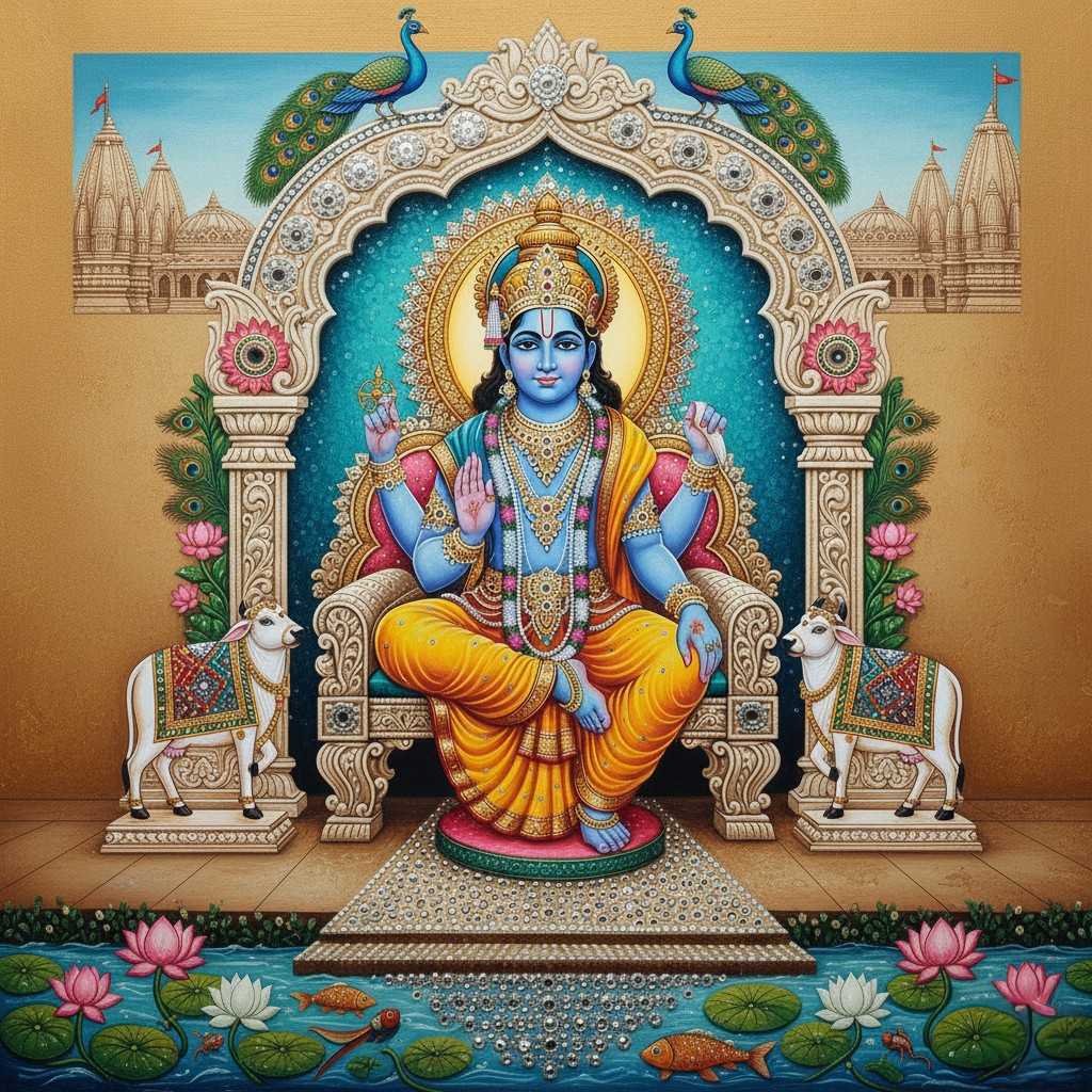 Krishna Divine Art – Spiritual Wall Decor | Instant Digital Download